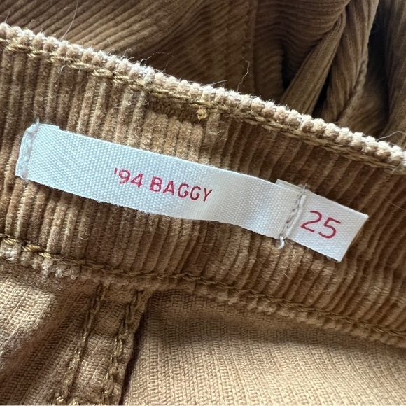 LEVI'S '94 Baggy Corduroy Pants Dijon / Golden Brown Size 25 - Picture 4 of 12
